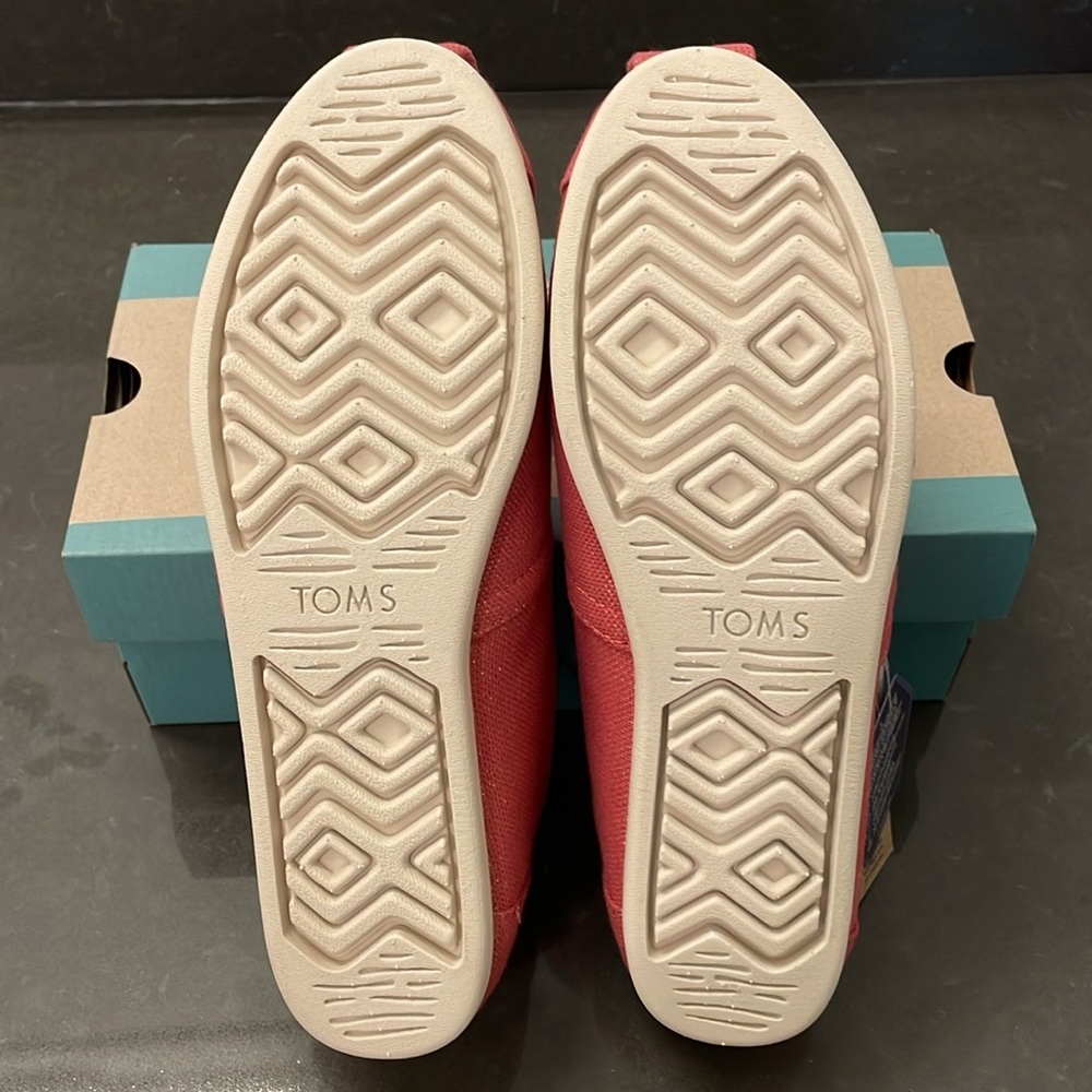Toms Faded Rose Metallic Linen Alpargata Shoes NWT 8.5 - Picture 6 of 12